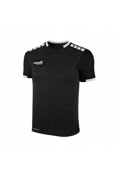 NO BRAND Tricou de fotbal pentru copii Capelli Cs III Block Youth negru/alb M