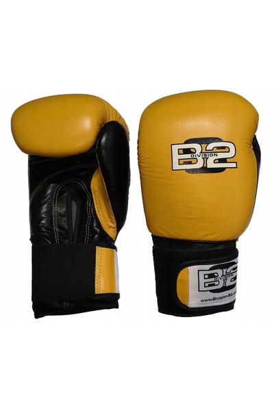 NO BRAND Mănuși de box Divizia B2 div-sg01GALBEN/NEGRU 10 oz