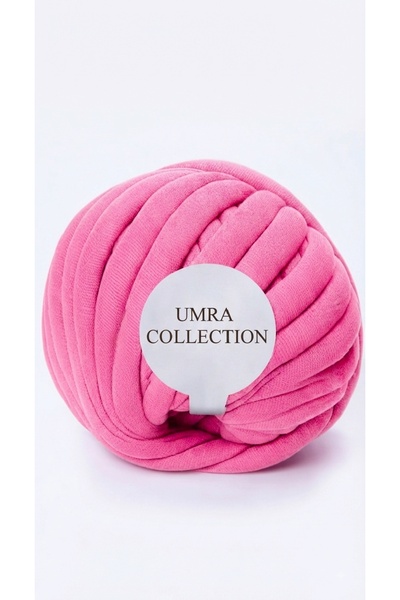 UMRA collection -Marshmallow İp-Renk-Pembe 2.50cm/35-40mt/1000grm-Elde Örgü İ...