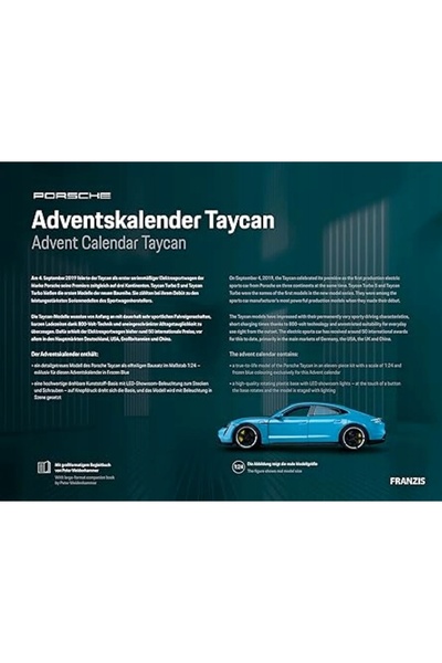 NO BRAND PORSCHE TAYCAN CALANDRUL ADVENTULUI MODEL METALIC 1:24 LED