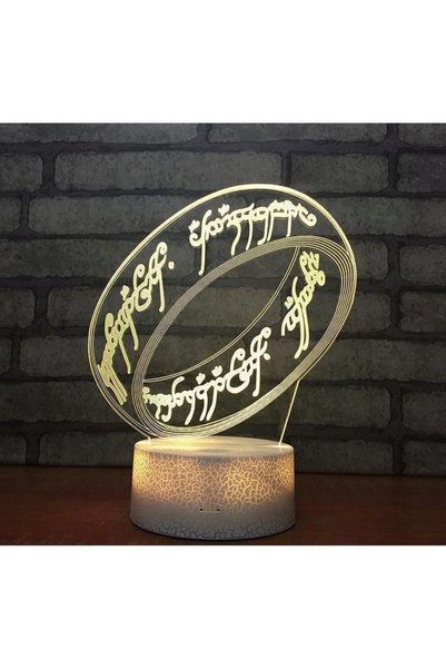 NO BRAND LAMPĂ 3D LED USB INEL LORD OF THE RINGS 16 CULORI + TELECOMANDĂ