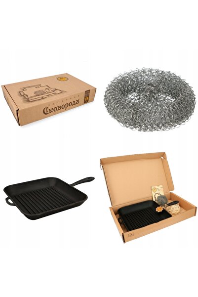 NO BRAND MAYSTERNYA Tigaie grill 28 cm din fontă