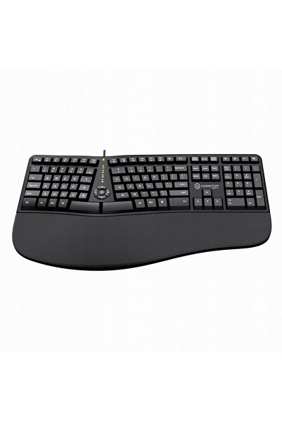 NO BRAND Powerton Lana WPK500E US Tastatură ergonomică cu fir USB, Negru x2