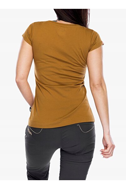 NO BRAND Tricou cu imprimeu pentru femei Ocun Classic T Stoneman - maro-bronz XS