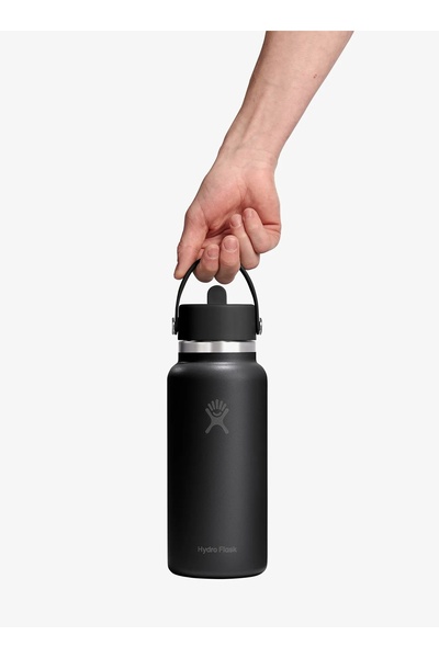 NO BRAND Termos Hydro Flask 32 Oz cu capac cu pai flexibil (946 ml) - negru