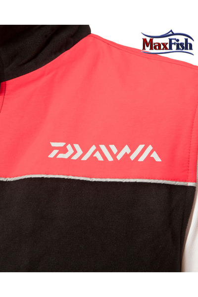 NO BRAND VESTĂ FĂRĂ MÂNECI - POLAR DAIWA NEGRU/ROȘU - XXL