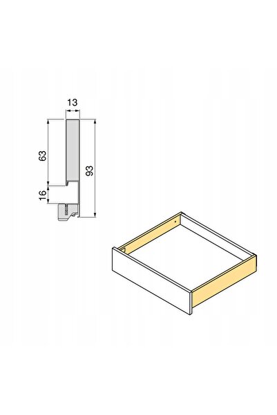 NO BRAND Emuca Szuflada Vertex cu reglaj 3D, H 93mm, 40 kg, dia.400 mm, Antracit