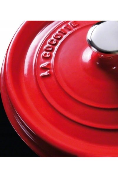 NO BRAND Staub La Cocotte Garnek din fontă rotundă 8.35 litri, roșu FRENCH
