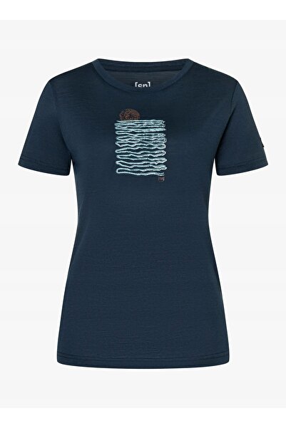 NO BRAND Tricou de damă din lână merino Super. Tricou Sea Line - afine/diverse M
