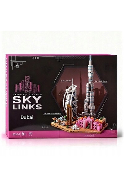 Ikonka SKY LINKS DUBAI 593 EL SET DE CONSTRUCȚIE CU PIESE CADOU JUCĂRIE