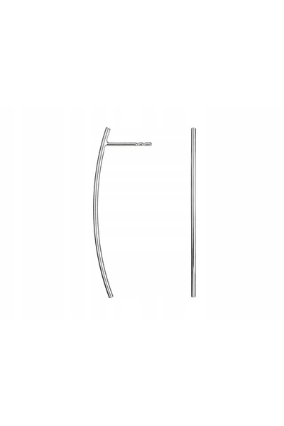 NO BRAND Cercei din argint 925 pentru femei, lungi de 3cm, tip tub curbat, cu...