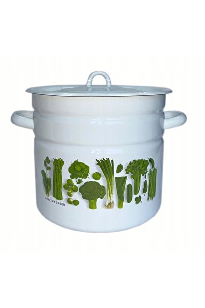 NO BRAND Oală emailată 26cm 12L pentru legume