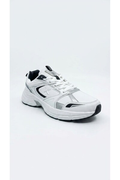 Kinetix Arlex Pu W White-Silver-Navy Blue Women's Running Shoes