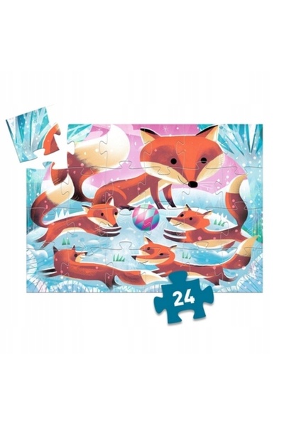 djeco RUDY LISEK 24 puzzle-uri cu piese plate 7285