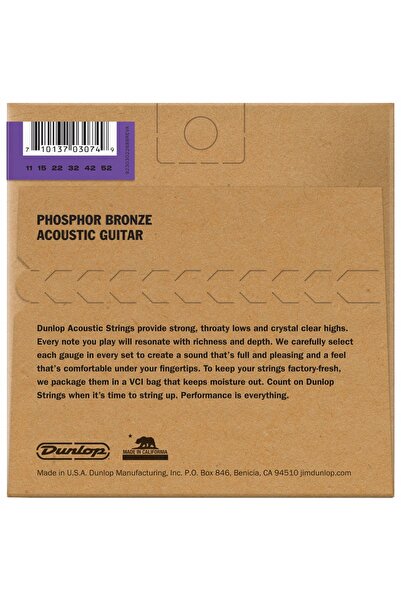 NO BRAND Corzi DAP1152 pentru chitară acustică 11-52 bronz fosforos Dunlop