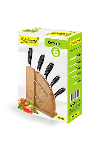 Maestro Set de cuțite complet, 6 piese, în bloc cu suport MR-1425