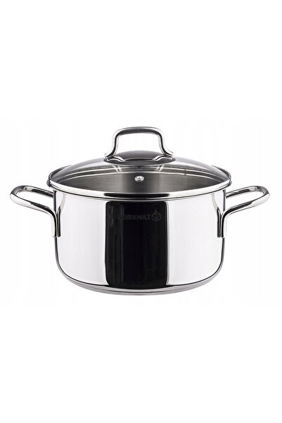 NO BRAND Oală tradițională 1L cu capac 14cm KORKMAZ PERLA gaz și inducție