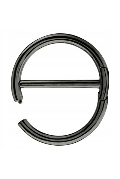 NO BRAND Piercing pentru sfârcuri cerc negru clicker 1,6/16