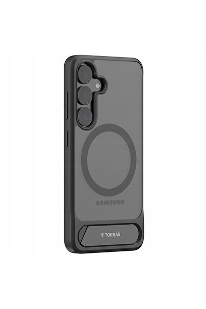 NO BRAND Husă Torras Pstand MagSafe pentru Samsung Galaxy S25, negru, cu suport