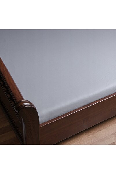 NO BRAND Cearșaf de pat Jersey Miss Lucy 180x200cm Grafit 100% Bumbac Bandă e...