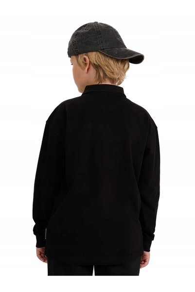 4F Tricou pentru băiat cu mânecă lungă M483 negru intens 4FJWAW25TLONM483 20S