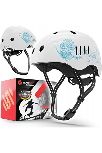 NO BRAND Skatewiz Casca de bicicletă SAFEGUARD, albă, mărimea M, 53-57 cm