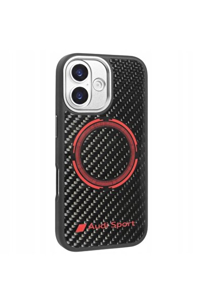 Audi Husă RSQ Carbon Red Circle MagSafe pentru iPhone 17 negru