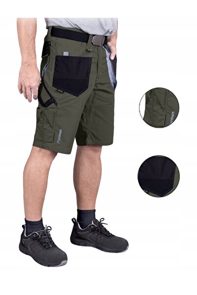 NO BRAND Pantaloni scurți de lucru, pantaloni de camuflaj cu buzunare, întări...