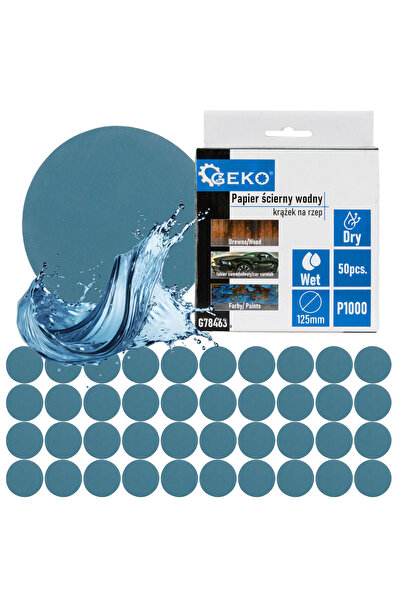 GEKO Hârtie abrazivă impermeabilă circulară pe suport de 125mm P1000 1 buc.