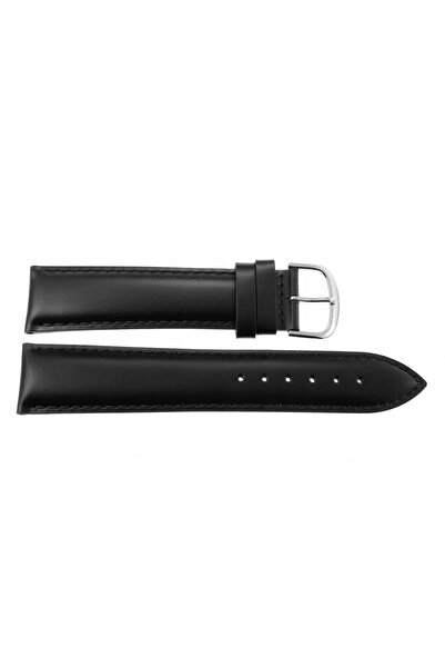 NO BRAND Curea REDA 24mm XL netedă, neagră, cu cusături negre