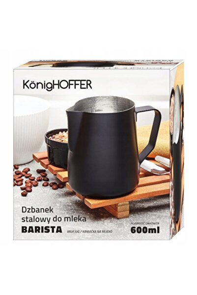 Konighoffer Ulcior pentru spumarea laptelui BARISTA, 600 ml, negru