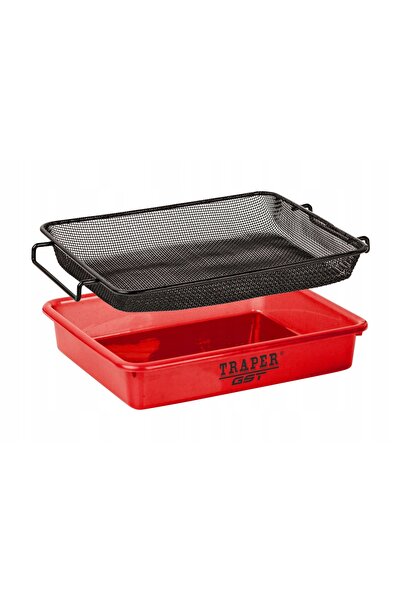 NO BRAND Cutie mică roșie pentru momeală Traper 26x21cm cu găuri de 2mm pentr...