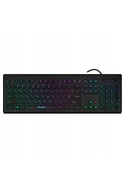 Sven KB-C7500EL Tastatură ucraineană cu caractere cirilice, retroiluminată RGB