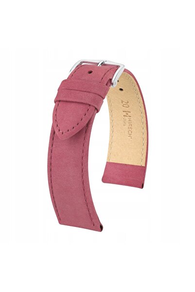 NO BRAND HIRSCH Osiris M - 20mm - Bordeaux - Curea de ceas din piele