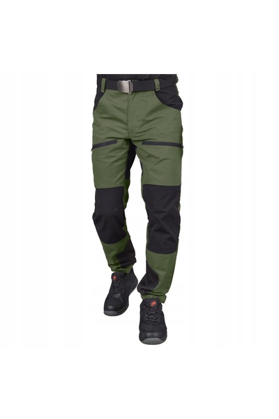 Reis Pantaloni de protecție pentru bărbați, elastici, cu buzunare, kaki, mări...