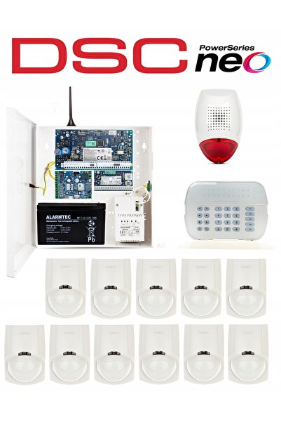 DSC KIT SISTEM DE ALARMĂ GSM LTE 11 SENZORI DE MIȘCARE BOSCH PENTRU CASĂ, MAG...