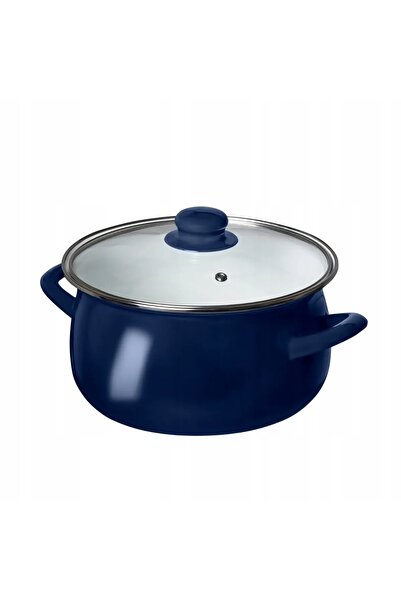 NO BRAND Oală cu capac emailată, pentru inducție și gaz, 20cm, Altom Design, ...