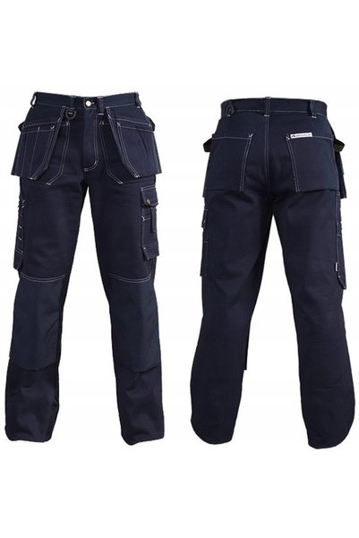 NO BRAND Pantaloni de lucru de protecție pentru montatori, întăriți, din bumb...