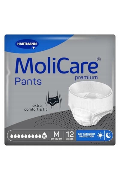 NO BRAND MoliCare Premium Pants 10 Drops scutece pentru adulți mărimea M 12 b...