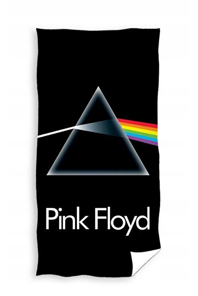 NO BRAND Prosop de plajă 70x140 Pink Floyd din bumbac negru Vară