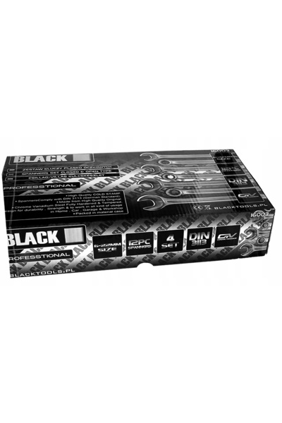 BLACK SET DE CHEI PLATE CU OCHI, CHEI DE 6-22 mm, 12 piese, CR