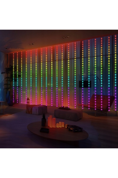 NO BRAND EKO-LIGHT Cortina Luminoasă Colibri 3x3m 300 LED RGB EK1388 Lumini LED