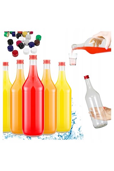 NO BRAND 25 de sticle de sticlă MONOPOL MONOPOLOWA de 1 L pentru alcool, vin ...