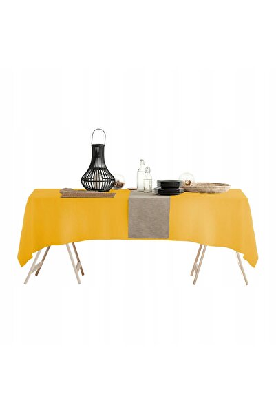 NO BRAND FAȚĂ DE MASĂ IMPERMEABILĂ CULOARE MUȘTAR 140x260 VIVA