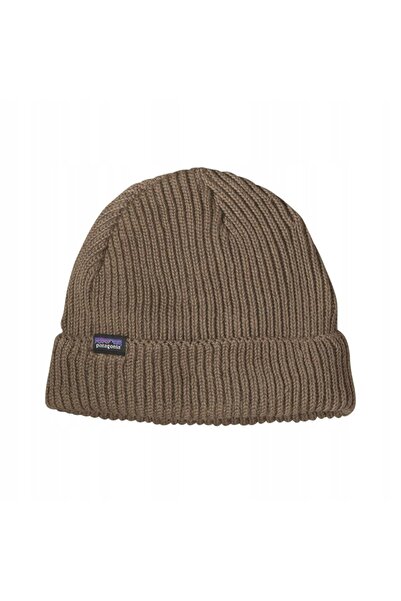 Patagonia Căciulă unisex tip beanie de pescar, cu margine rulată - maro-cenușiu