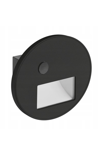 NO BRAND Lumină LED pentru scară, rotundă, cu senzor de mișcare, neagră, cu c...