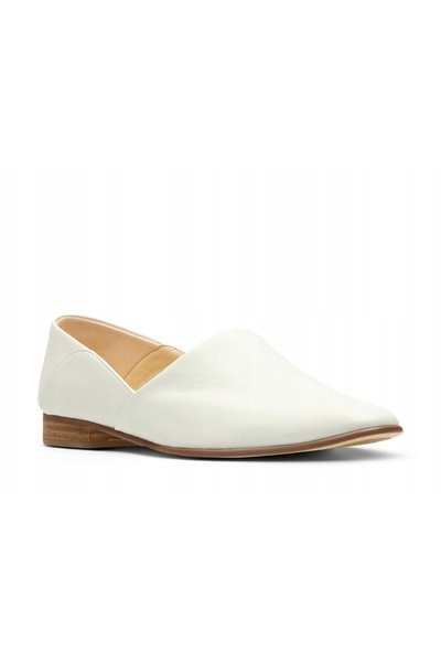 CLARKS Pure Tone mocassini din piele albă 36
