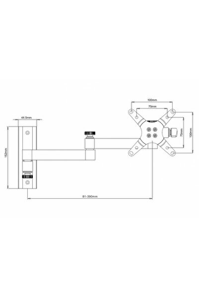 Techly Suport de perete 13 "-30" 15kg pivotant
