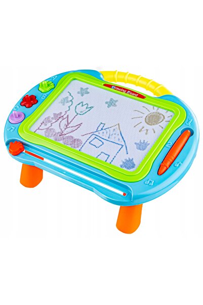 NiceKids TABLĂ MAGNETICĂ pentru copii 2 în 1, cu cerneală care dispare, MASA ...
