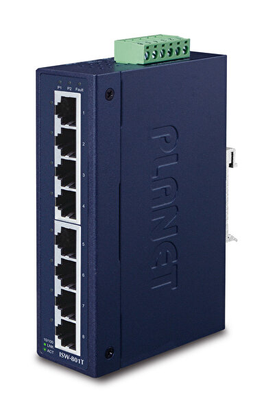 Planet Switch ISW-801T negestionat L2 Fast Ethernet (10/100) Albastru